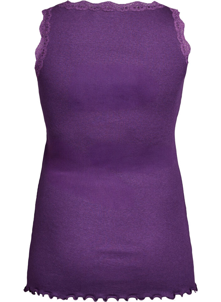 Topp med blondedetaljer, Lilla, Packshot image number 1