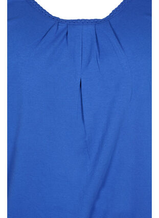 T-skjorte i bomull med korte ermer, Dazzling Blue, Packshot image number 2