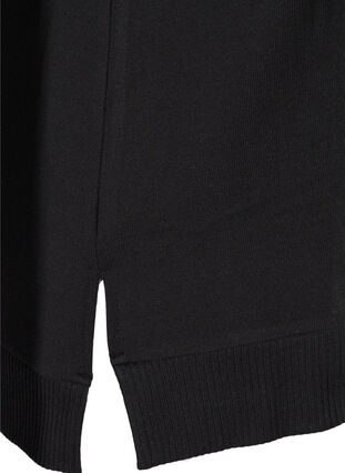 Ensfarget vest med splitt, Black, Packshot image number 3