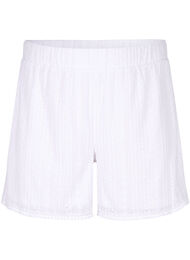 Shorts med strukturmønster, Bright White