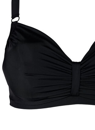 Bikini bøyle BH med drapering, Black, Packshot image number 2