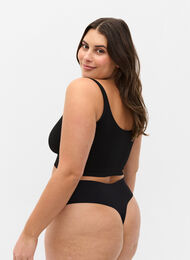 Sømløs g-streng, 2 stk., Black, Model