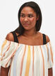 Off-shoulder strandtunika, Striped Jaquard, Model image number 2
