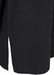 Lang strikket bluse med lange ermer, Dark Grey Melange, Packshot image number 3