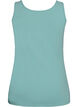 Ensfarget basic topp i bomull, Gr&oslash;nn, Packshot image number 1