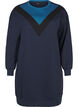 Lang, fargeblokket sweatshirt, Navy B. Color Block, Packshot image number 0