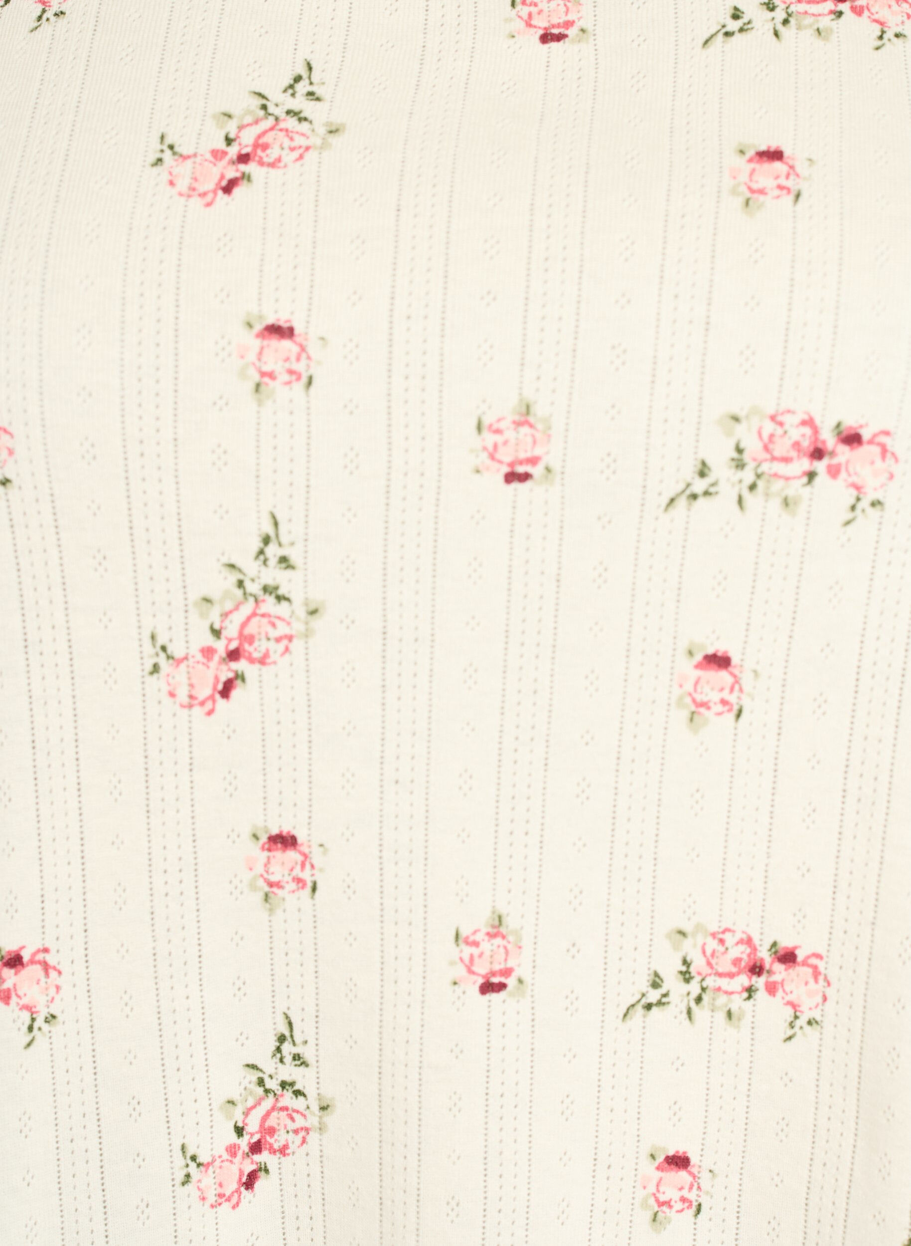 Zizzi Pyjamatopp i &oslash;kologisk bomull med cap-ermer, Vanilje, Packshot image number 2