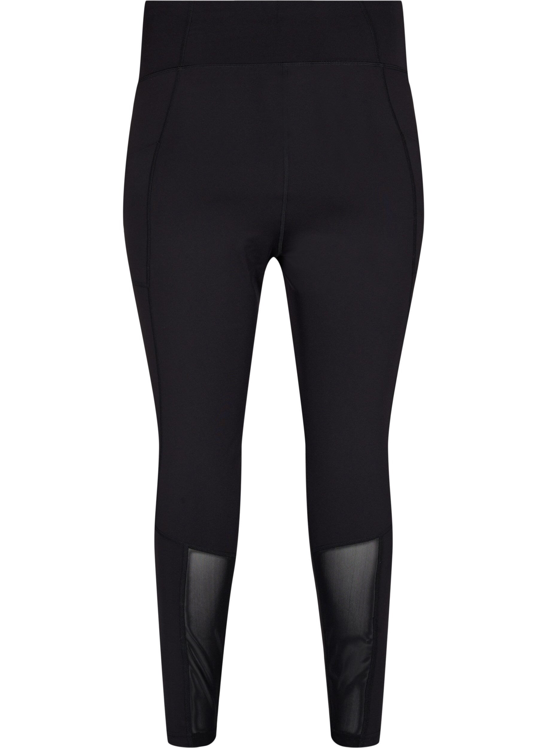 Zizzi CORE, POCKET TIGHTS - Treningstights med sidelomme, Black, Packshot image number 1