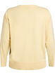 Finstrikket cardigan med rund hals, Gul, Packshot image number 1