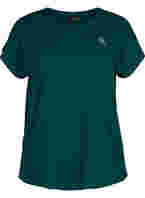 Ensfarget t-skjorte til trening, Deep Teal, Packshot
