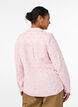 Langermet bluse i bomullsmusselin med broderte motiver, Rosa, Model image number 2