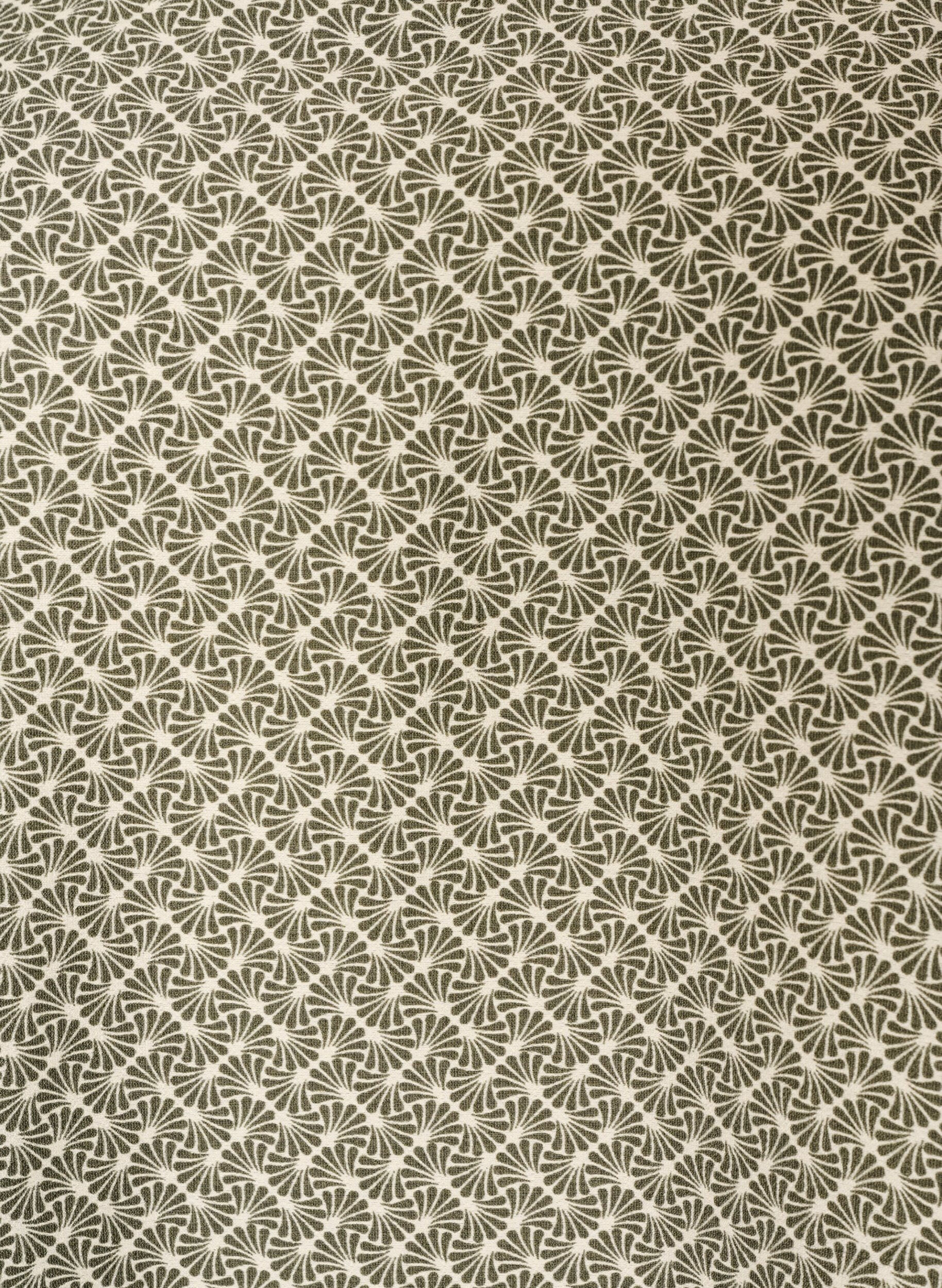 ZizziM&oslash;nstret viskosebluse med 3/4-ermer, Gr&oslash;nn, Packshot image number 2