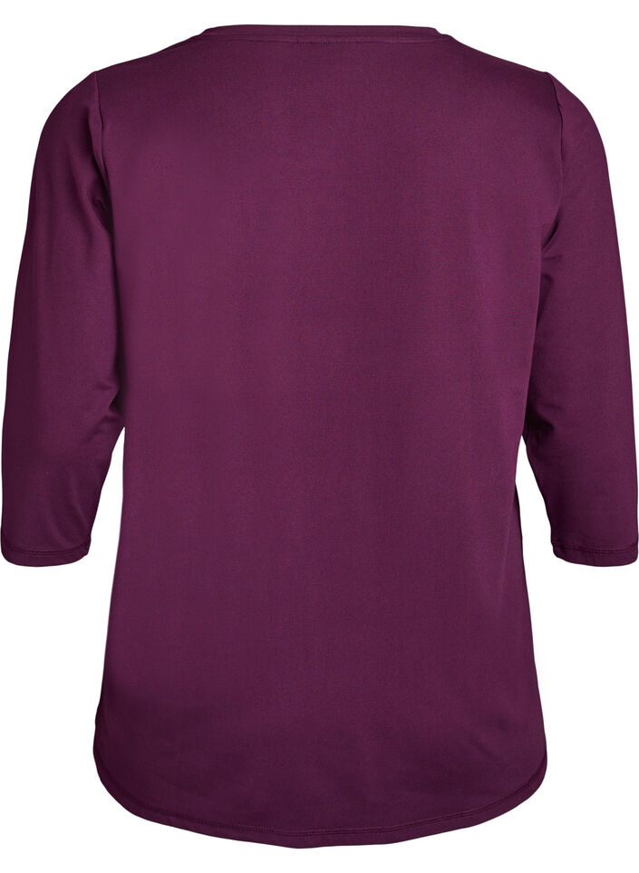 Treningsbluse med 3/4-ermer, Lilla, Packshot image number 1