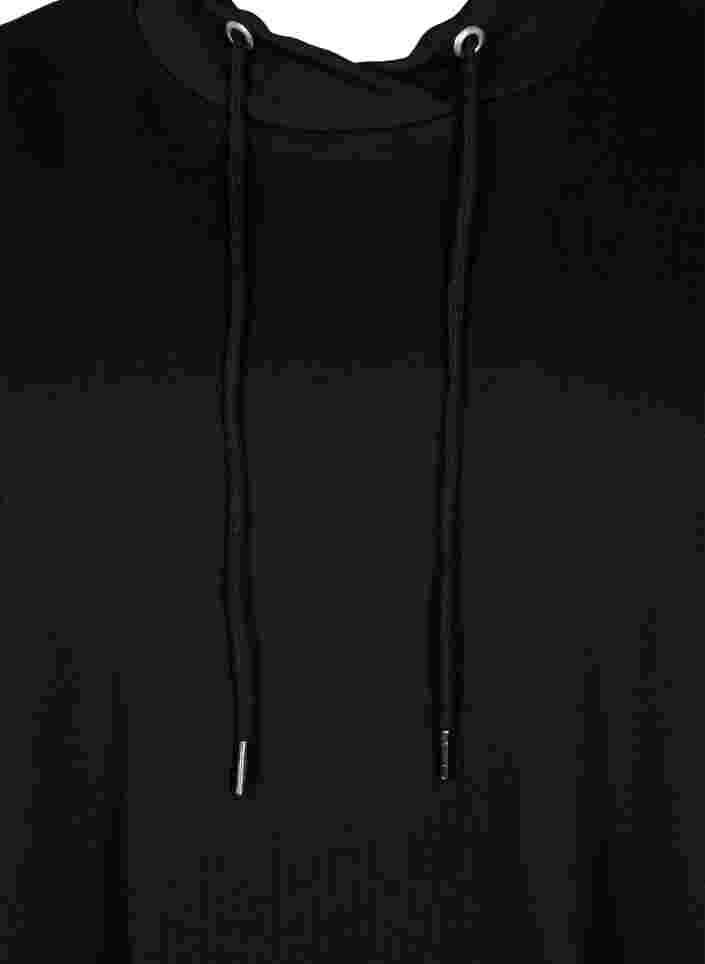 Langermet tunika med knyting, Black, Packshot image number 2