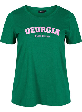 T-skjorte i bomull med trykk, Jolly Green Georgia, Packshot image number 0