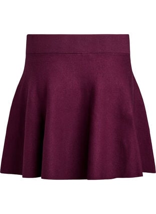 Zizzi Kort strikket A-linjeformet skjørt, Fig, Packshot image number 1