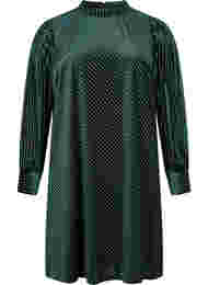 Strukturmønstret kjole i velur, Scarab
