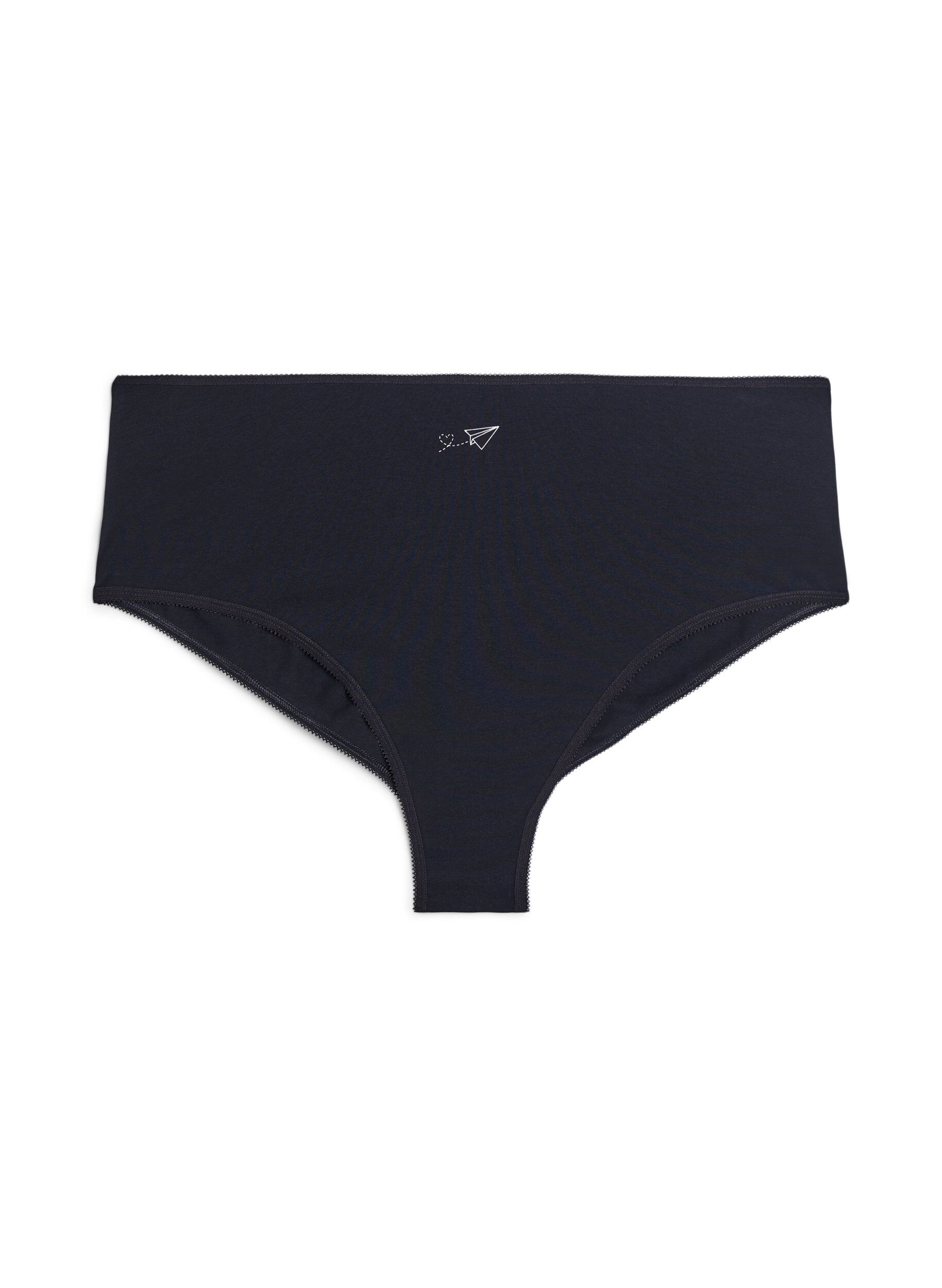 Zizzi 7-pack hipstertruse med vanlig midje, Lilla, Packshot image number 2