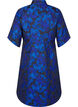 Kort jacquard-kjole med 3/4-ermer, Black Blue, Packshot image number 1
