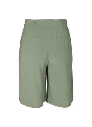 Lange shorts i viskose, Agave Green, Packshot image number 1