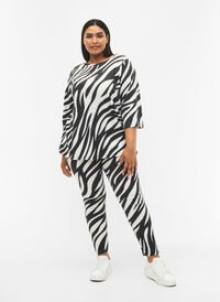Tights med sebramønster, White Zebra, Model