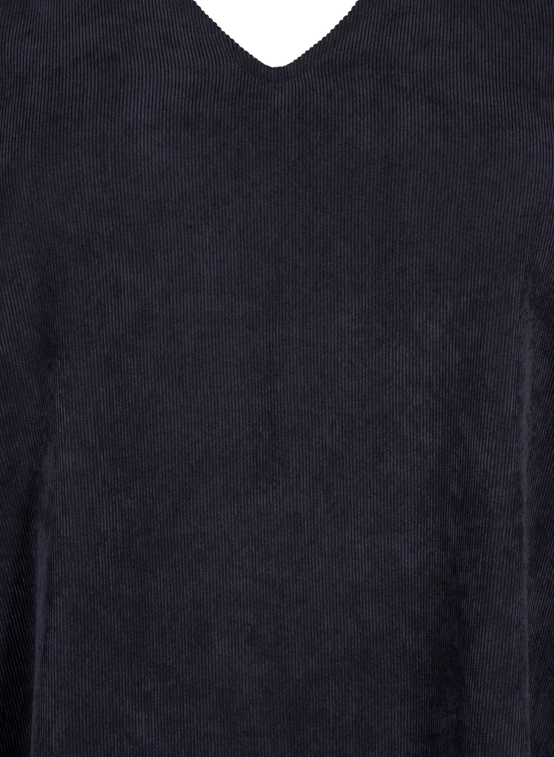 Zizzi Kort fl&oslash;yelskjole med lommer, Black, Packshot image number 2