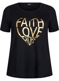 FLASH - T-skjorte med motiv, Black Faith Gold 