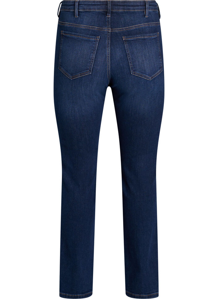 Slim fit jeans med vanlig midje, Dark Blue, Packshot image number 1