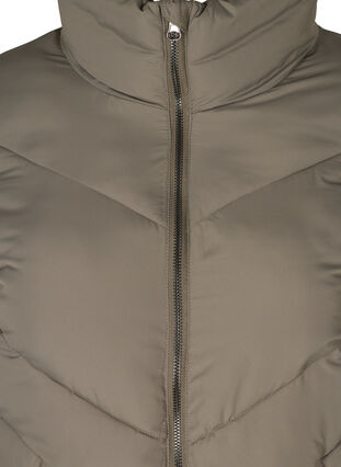 Lang høyhalset jakke, Army Grey as sample, Packshot image number 2