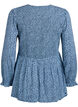 Bluse med smocket topp og blomstertrykk, Bl&aring;, Packshot image number 1