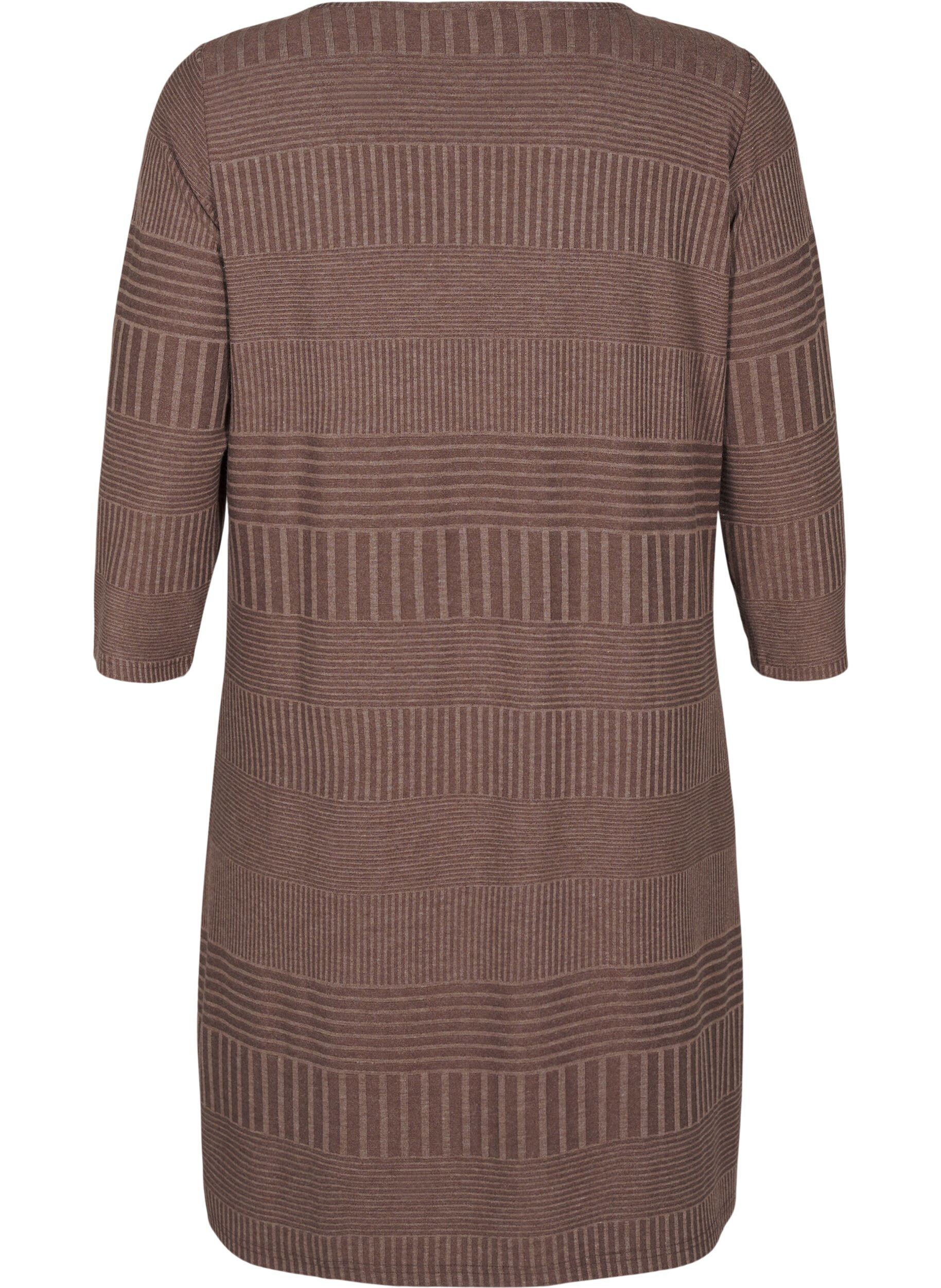 Zizzi Kjole med 3/4-lange ermer og stripem&oslash;nster, Ch. Martini Mel., Packshot image number 1