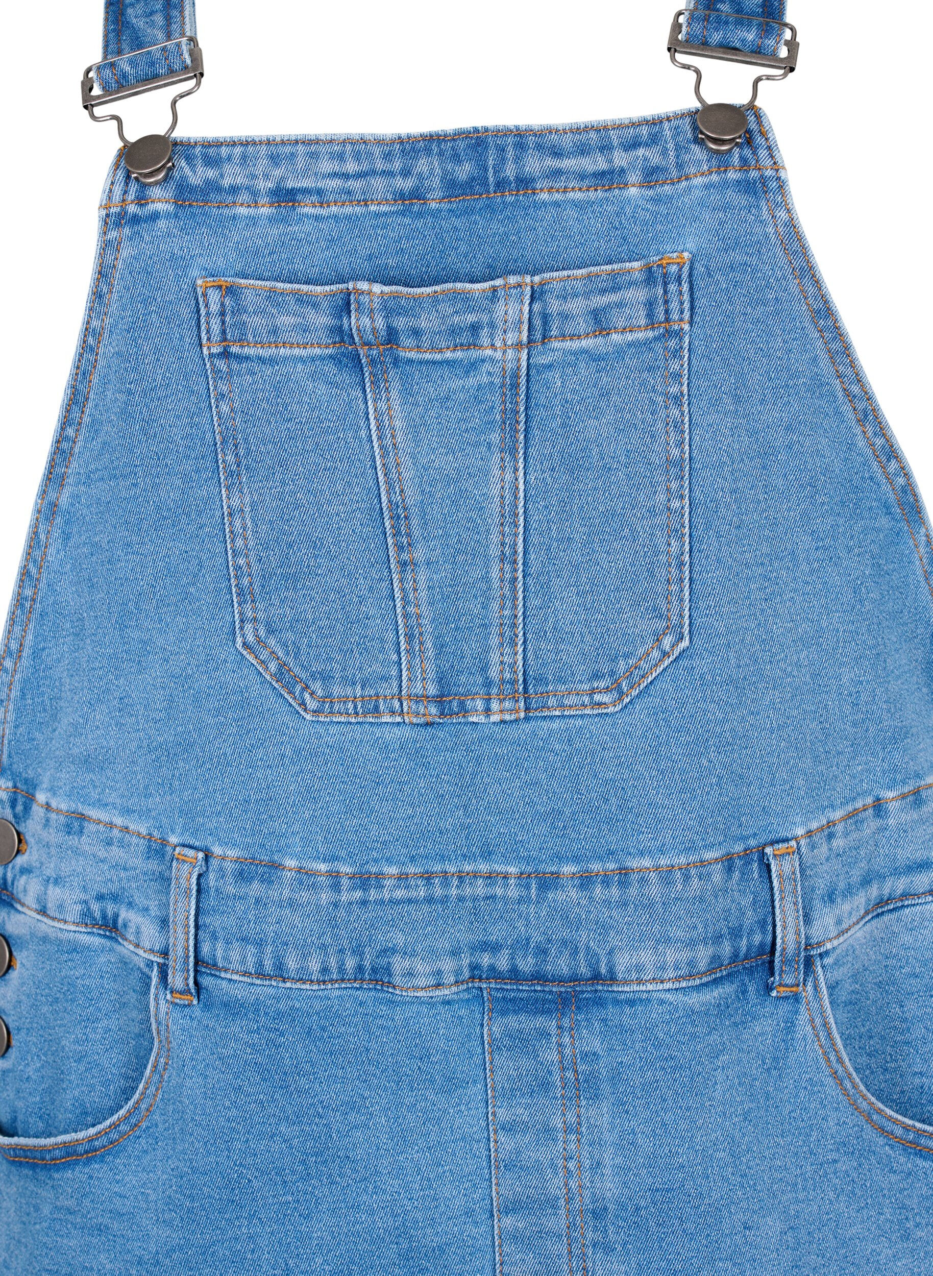 Zizzi Denim Dungarees kjole, Bl&aring;, Packshot image number 2