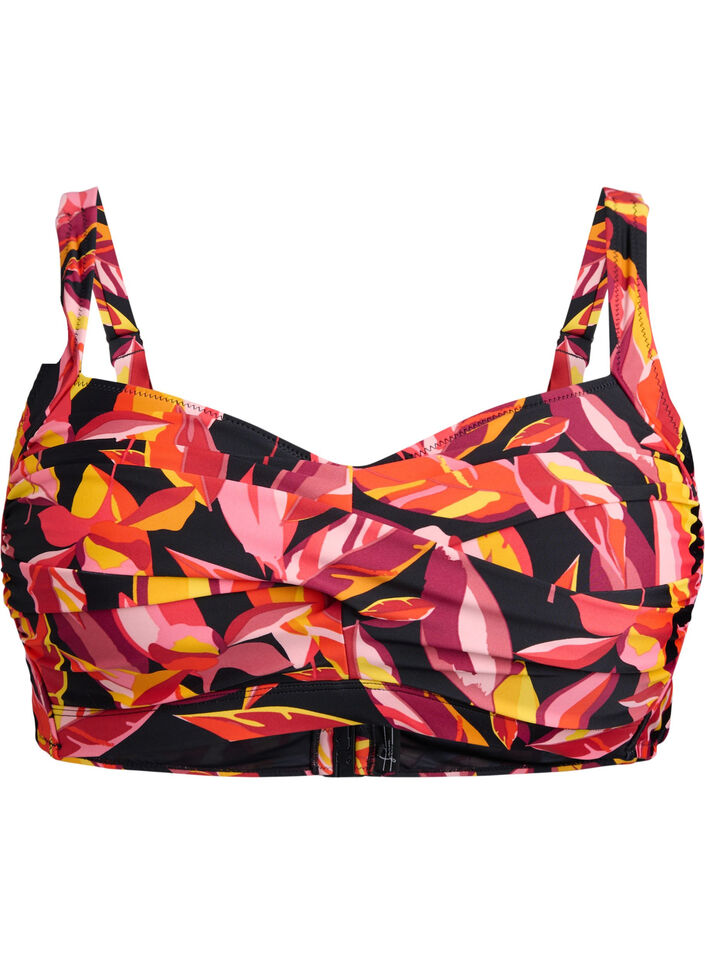 Polstret bikinioverdel med trykk, Small Leaf Expl. AOP, Packshot