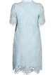 Heklet kjole med korte ermer, Delicate Blue, Packshot image number 1