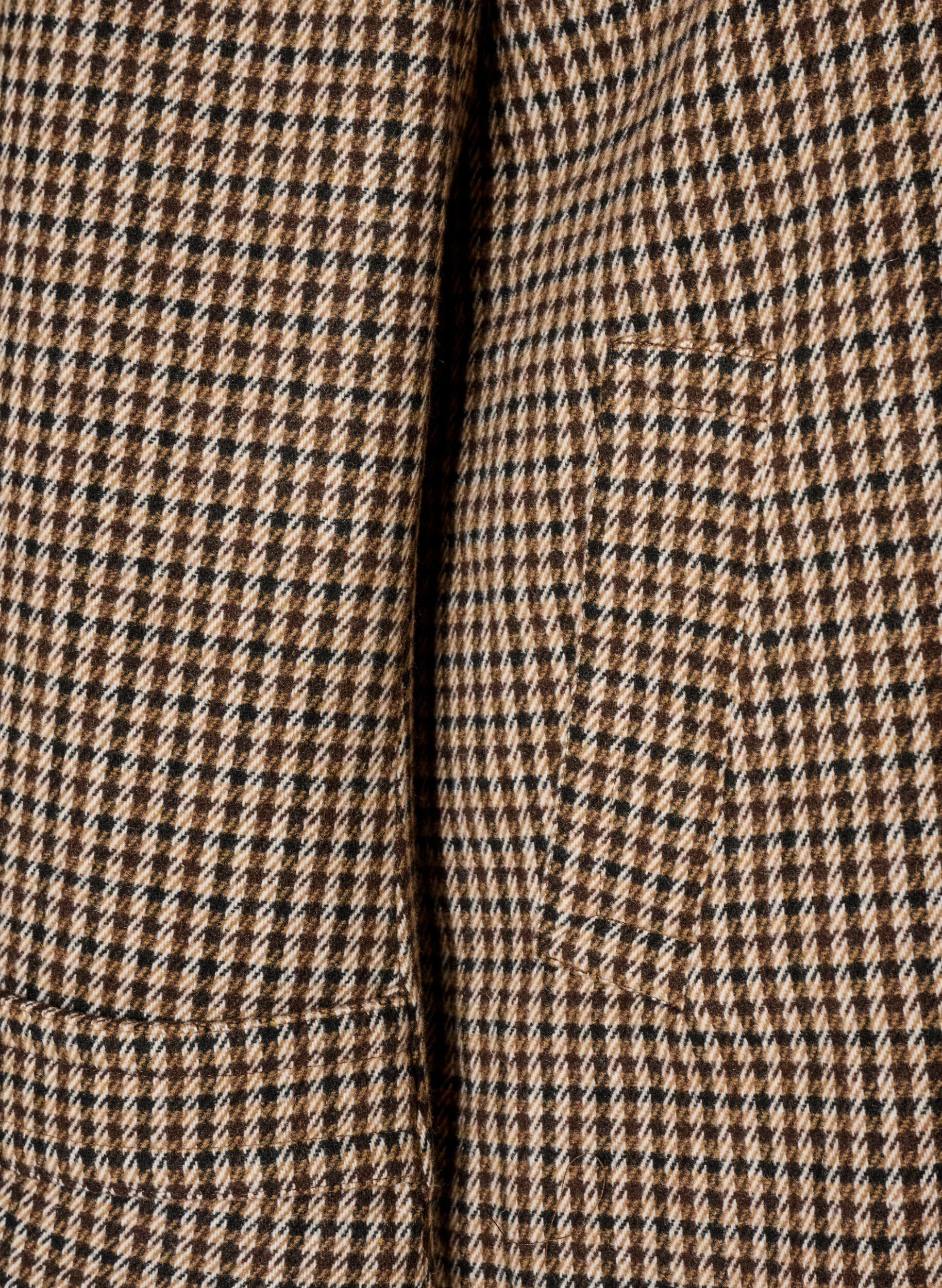 ZizziRutete k&aring;pe med cordfl&oslash;yelskrage, Brun, Packshot image number 3