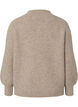Mønstret høyhalset strikkegenser, Simply Taupe Mel., Packshot image number 1