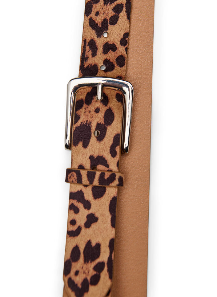 Belte med leopardmønster, Brun, Packshot image number 1
