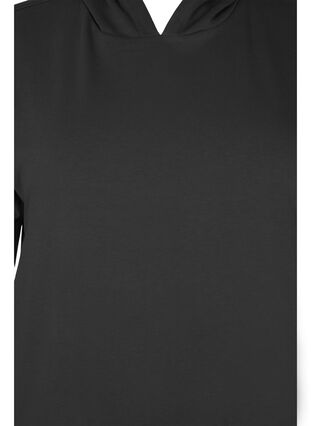 Kortermet kjole med hette, Black, Packshot image number 2