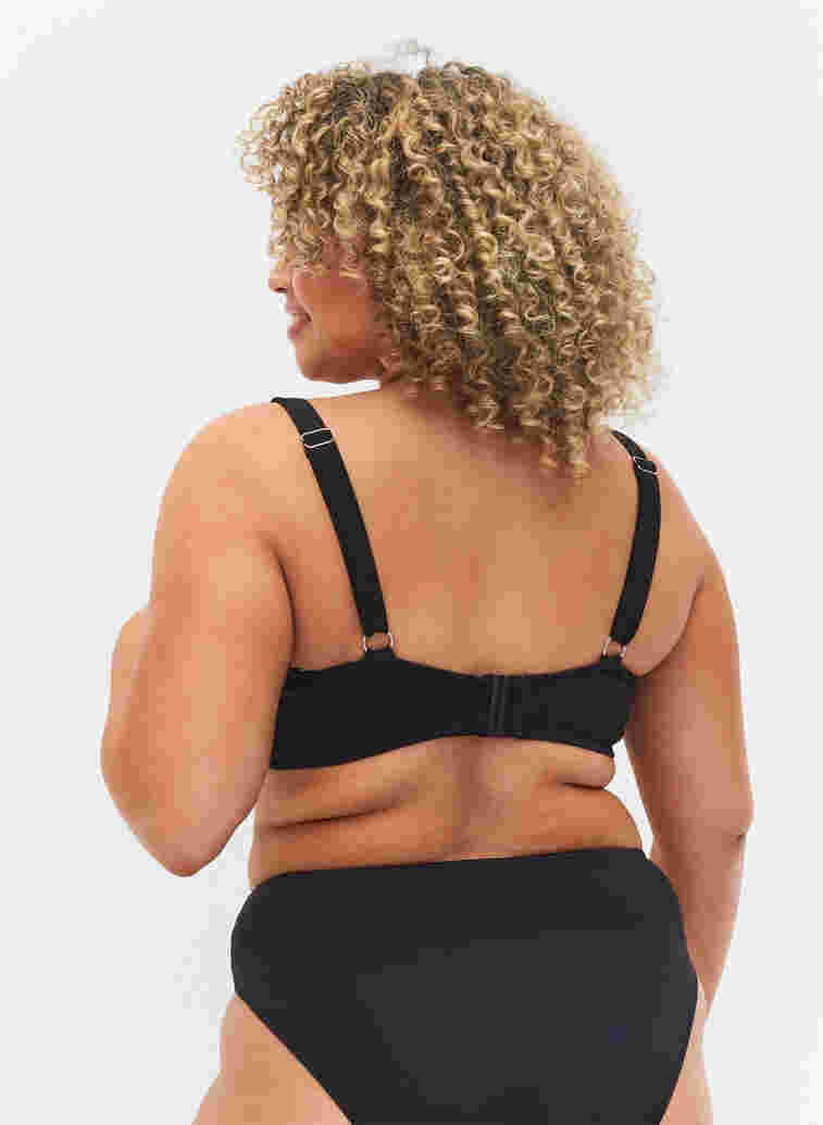 Bikinitopp med drapering, Black, Model