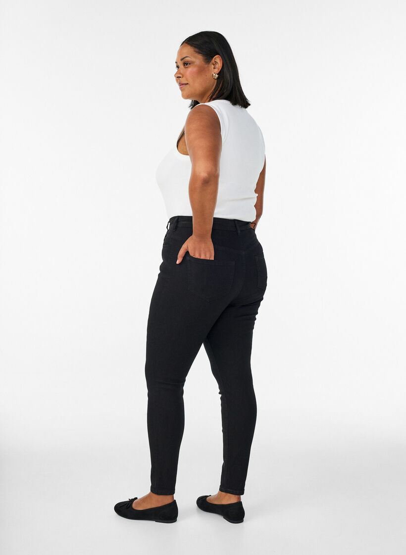Jeans med super slim passform, Svart, Model image number 1