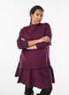 Strikkebluse med høy hals, Mørk Bordeaux, Model image number 0