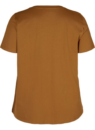 T-skjorte med trykk i organisk bomull, Rubber, Packshot image number 1