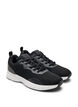Wide fit - Mesh sneakers, Svart, Packshot image number 1