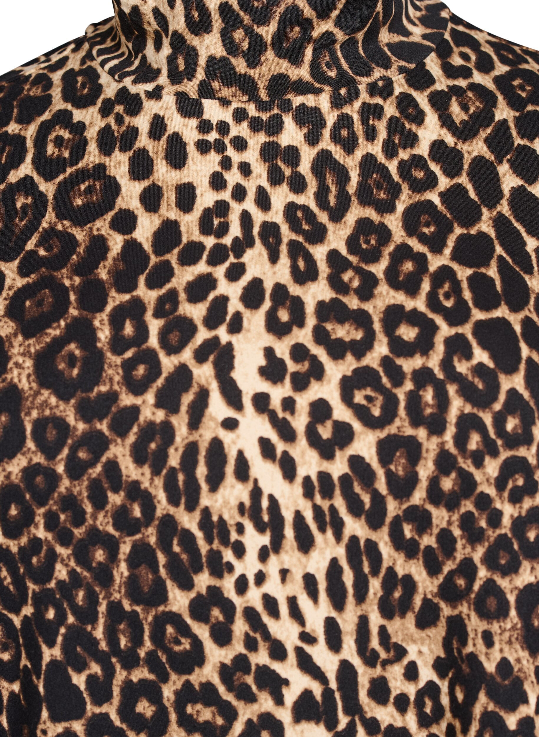 Zizzi FLASH - Bluse med lange ermer og turtleneck, Svart, Packshot image number 2