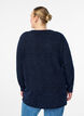 Langermet bluse med tekstur, Bl&aring;, Model image number 2