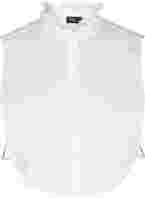 Løs skjortekrage med volangkant, Bright White, Packshot
