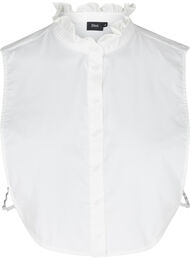 Løs skjortekrage med volangkant, Bright White