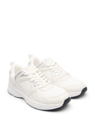 Zizzi Wide fit - Sporty sneakers, Hvit, Packshot image number 1