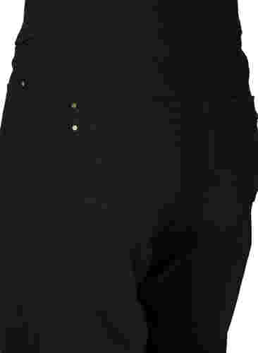 Tettsittende capribukser med høyt liv, Black, Packshot image number 3
