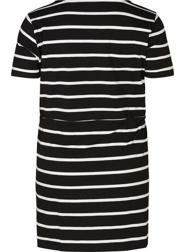 Kort kjole, Black w. white stripes , Packshot image number 1